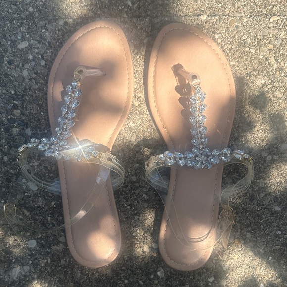 Shoes - Crystal Embellished Sandals